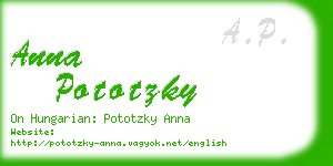 anna pototzky business card